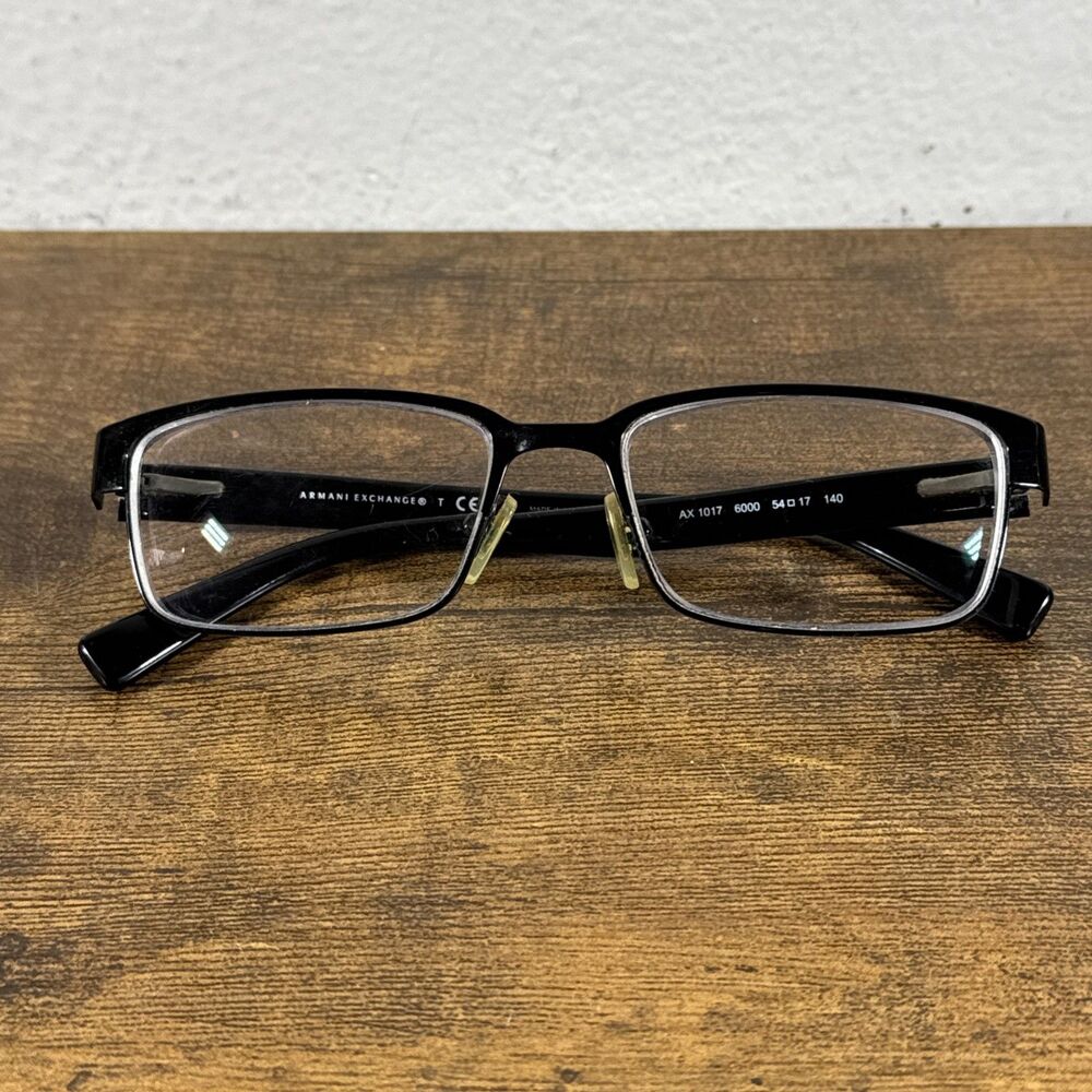 ARMANI EXCHANGE FRAMES ONLY EYEGLASSES AX 1017 6000 BLACK 54-17-140